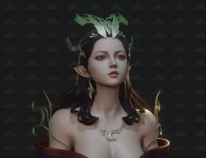 小龙女雕像Blend模型