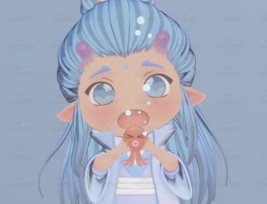 风格化赤壁角色Blend模型