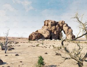 沙漠岩石区大场景Blend工程源文件