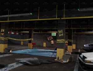 简陋地下停车场Blend工程源文件