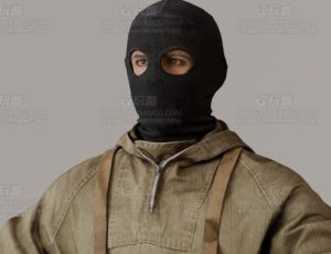 戴头套的恐怖分子Blend模型