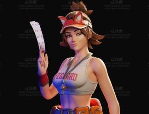 赛博女格斗家Blend模型