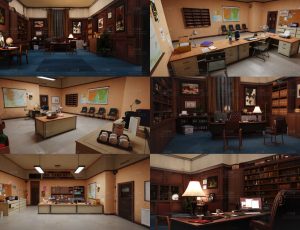 校长办公室Blend工程源文件