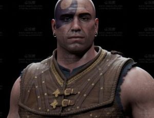 大力肌肉光头男Blend模型