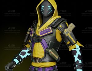 赛博朋克酷炫战士Blend模型