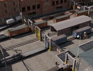 火车厢停站区Blend工程源文件