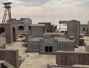 西部废弃木屋场景Blend工程源文件