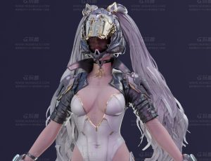 终极兔子女机器人Blend模型