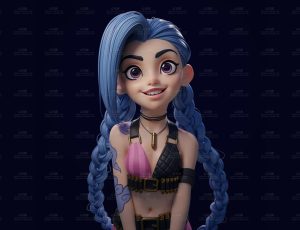 风格化可爱金克斯Blend模型