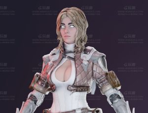 白眼机甲装备御姐Blend模型