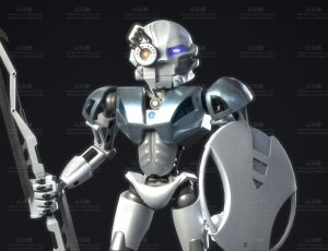 Q版独眼机器人Blend模型