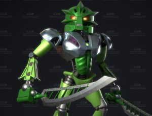 Q版双刀机器人Blend模型