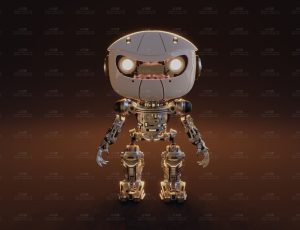 微型小机器人Blend模型