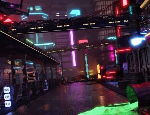 赛博朋克城市机械街道环境场景Blend工程源文件