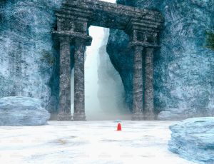 雪中山谷遗迹大门Blend工程源文件