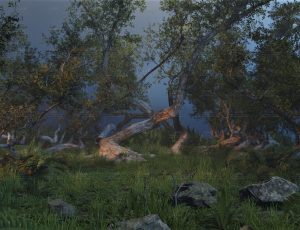 夜晚丛林森林场景Blend工程源文件