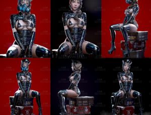 影视级皮衣少女八猴ZB模型