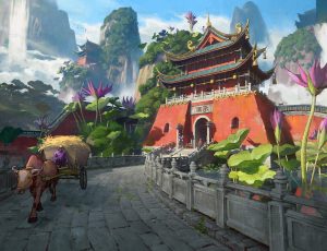 动漫大气磅礴的古城Blend工程源文件