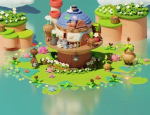 可爱清新卡通场景10Blend工程源文件