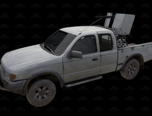 搭载激枪的皮卡车Blend模型