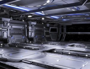 科幻空间展示室场景Blend工程源文件