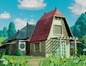 吉卜力三渲二小屋Blend工程源文件