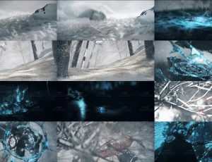 时尚冬季水晶石展示短片广告完整Blender工程源文件