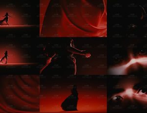 时尚跳舞的红衣女人动画完整Blender工程源文件