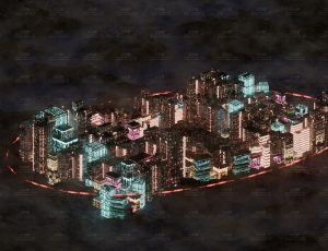 夜晚科幻九龙城寨Blend工程源文件