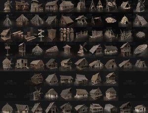 维京建筑模型包Blend资产库