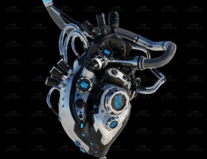 高精度科幻机械心脏Blend模型