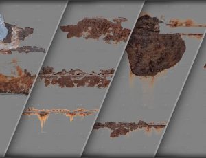 生锈金属贴花纹理包