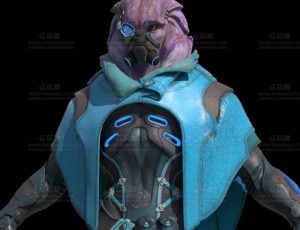 科幻宇宙外星人角色Blend模型