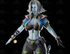 暗夜精灵战士Blend模型