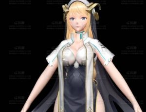 旗袍卡通御姐Blend模型