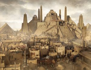 科幻埃及沙漠沙丘帝国建模模型包Blend资产库