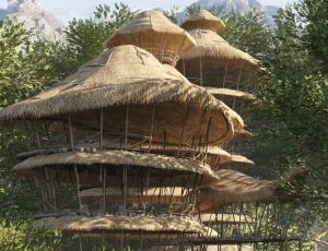 树林里的农舍Blend工程源文件