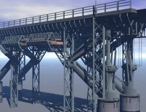 科幻机械大桥Blend模型