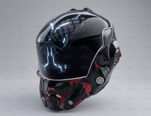 科幻摩托头盔Blend模型