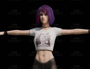 时髦运动型小姐姐Blend模型