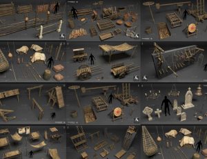 中世纪物品模型包Blend资产库