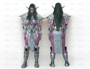 魔兽世界暗夜女精灵战士Blend模型