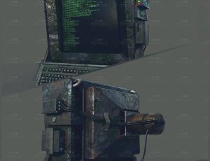 破旧赛博朋克电脑Blend模型