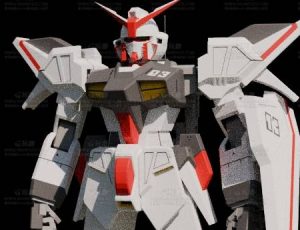 高达战士机器人Blend模型