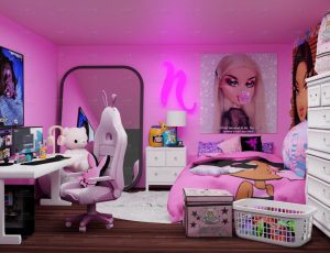 粉色主播房间场景Blend工程源文件