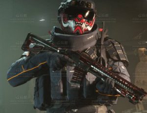 老虎头盔特种兵Blend模型