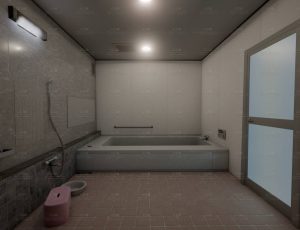 日本大澡堂浴室Blend工程源文件