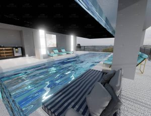 私人别墅小泳池场景Blend工程源文件