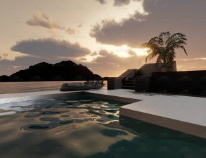 海边小游泳池场景Blend工程源文件