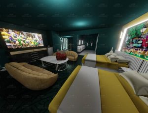 酒店双人房场景Blend工程源文件